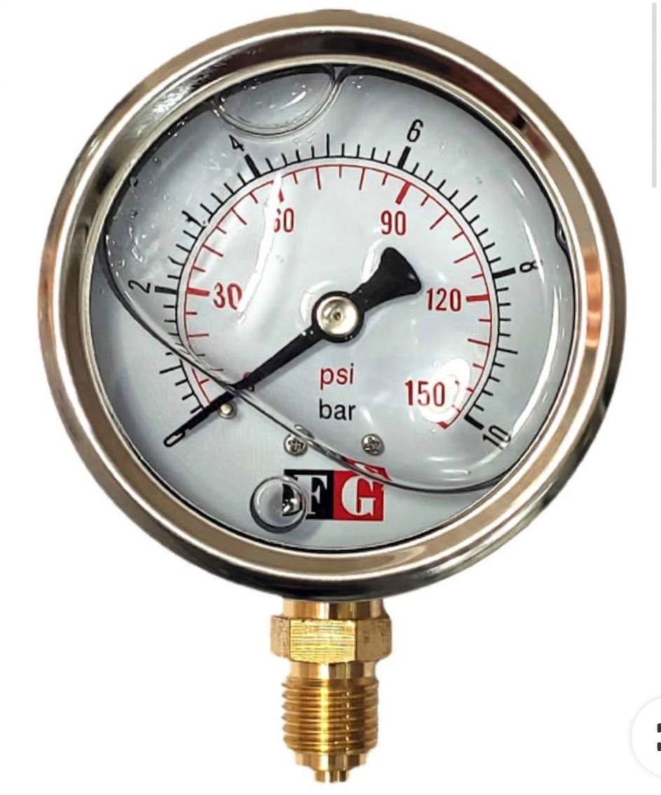 گیج فشار روغنی صفحه 63mm رنج 10-0 بار
